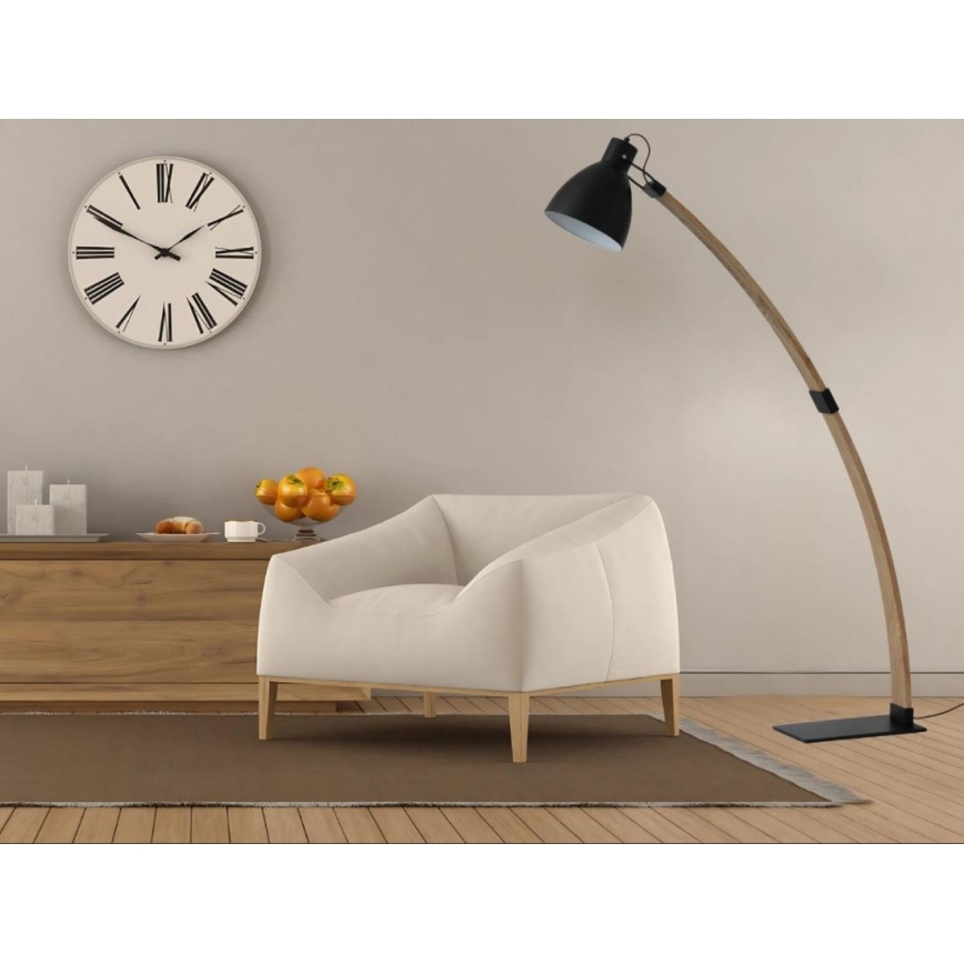 Candeeiro de pé 1xE27/60W/230V freixo/preto