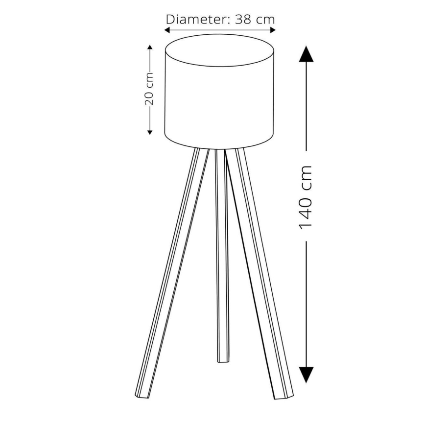 Candeeiro de pé AYD 1xE27/40W/230V azul/bege