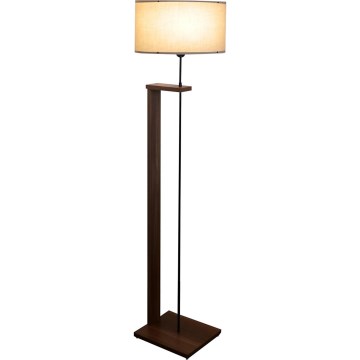 Candeeiro de pé AYD 1xE27/40W/230V bege/castanho