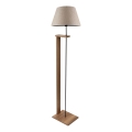Candeeiro de pé AYD 1xE27/40W/230V bege/castanho