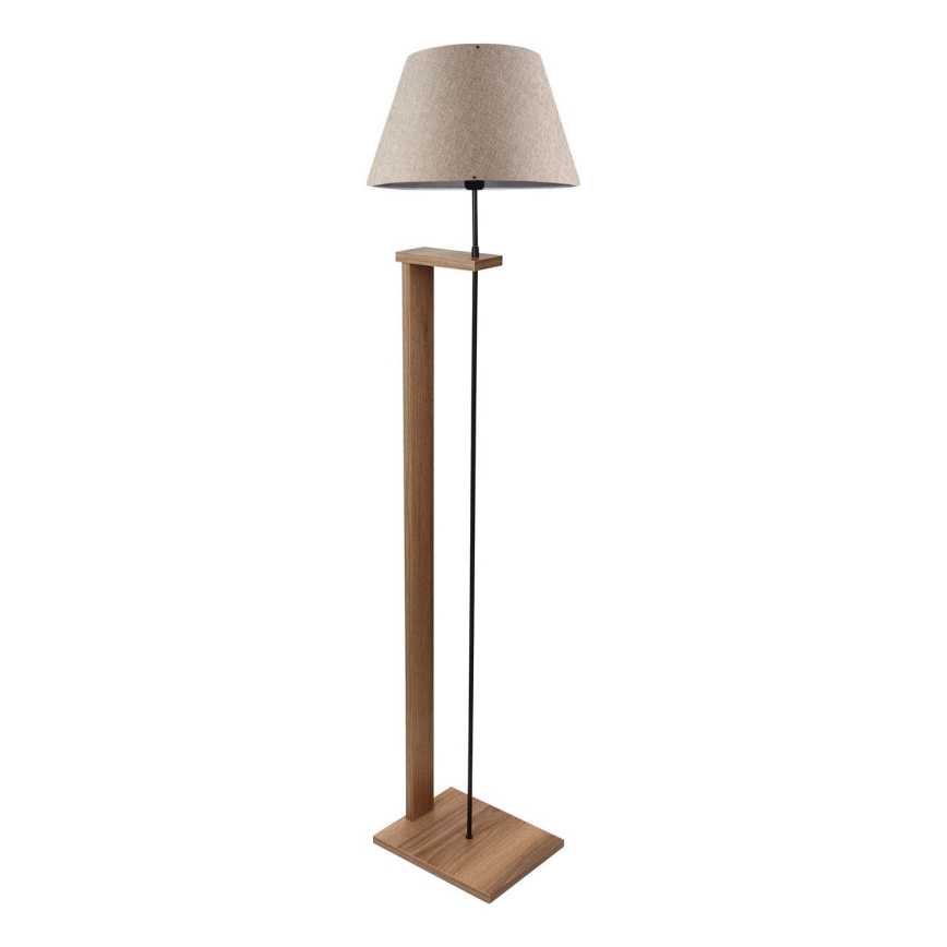 Candeeiro de pé AYD 1xE27/40W/230V bege/castanho