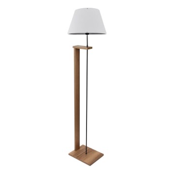 Candeeiro de pé AYD 1xE27/40W/230V branco/castanho