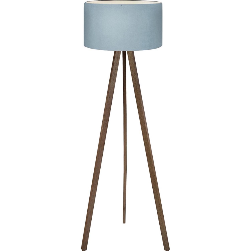 Candeeiro de pé AYD 1xE27/40W/230V castanho/azul