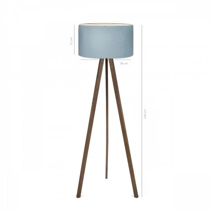 Candeeiro de pé AYD 1xE27/40W/230V castanho/azul
