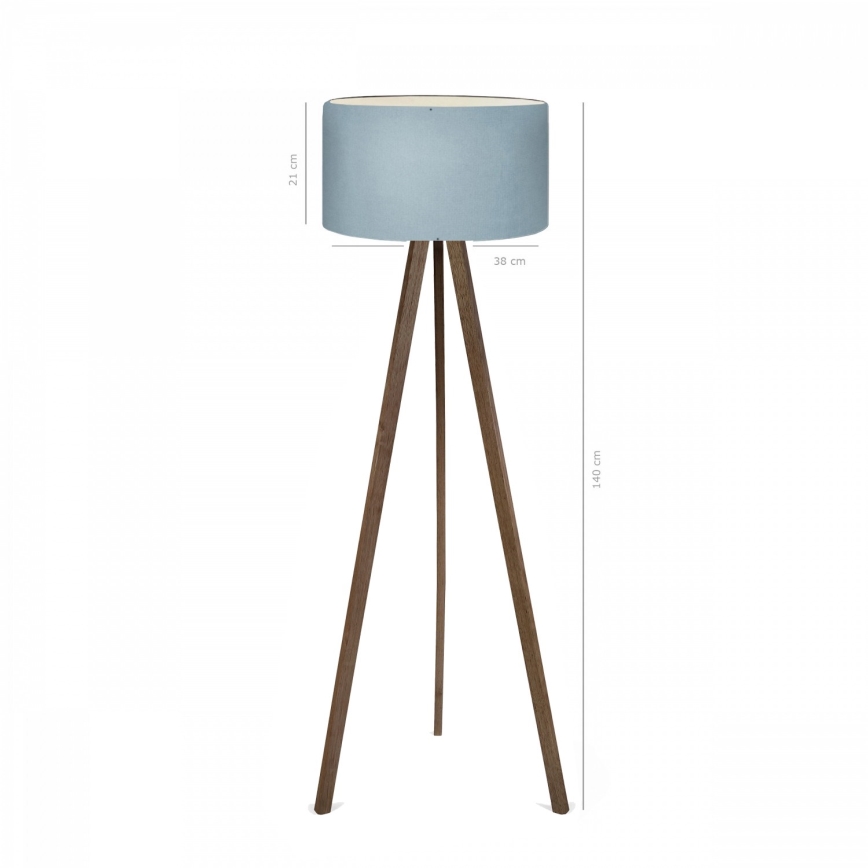 Candeeiro de pé AYD 1xE27/40W/230V castanho/azul