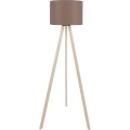 Candeeiro de pé AYD 1xE27/40W/230V castanho/bege