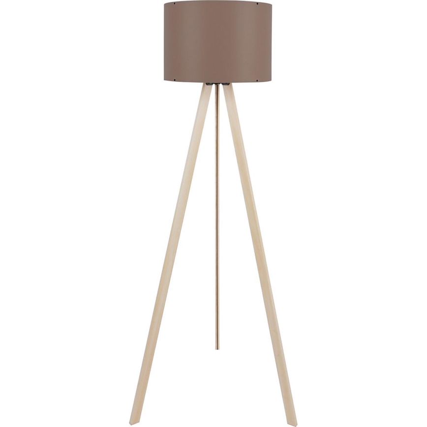Candeeiro de pé AYD 1xE27/40W/230V castanho/bege
