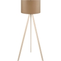 Candeeiro de pé AYD 1xE27/40W/230V castanho/bege