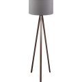 Candeeiro de pé AYD 1xE27/40W/230V castanho/cinza