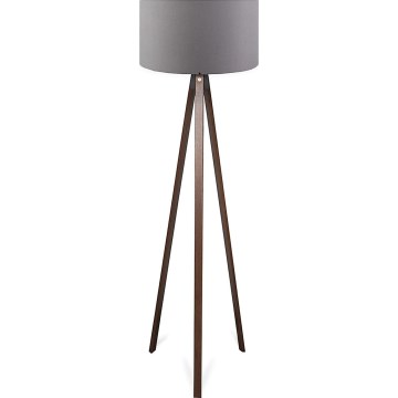 Candeeiro de pé AYD 1xE27/40W/230V castanho/cinza