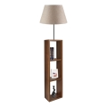 Candeeiro de pé AYD 1xE27/40W/230V castanho/cinzento