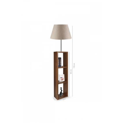Candeeiro de pé AYD 1xE27/40W/230V castanho/cinzento