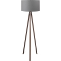 Candeeiro de pé AYD 1xE27/40W/230V castanho/cinzento