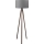 Candeeiro de pé AYD 1xE27/40W/230V castanho/cinzento