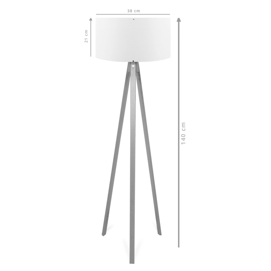 Candeeiro de pé AYD 1xE27/40W/230V castanho/creme