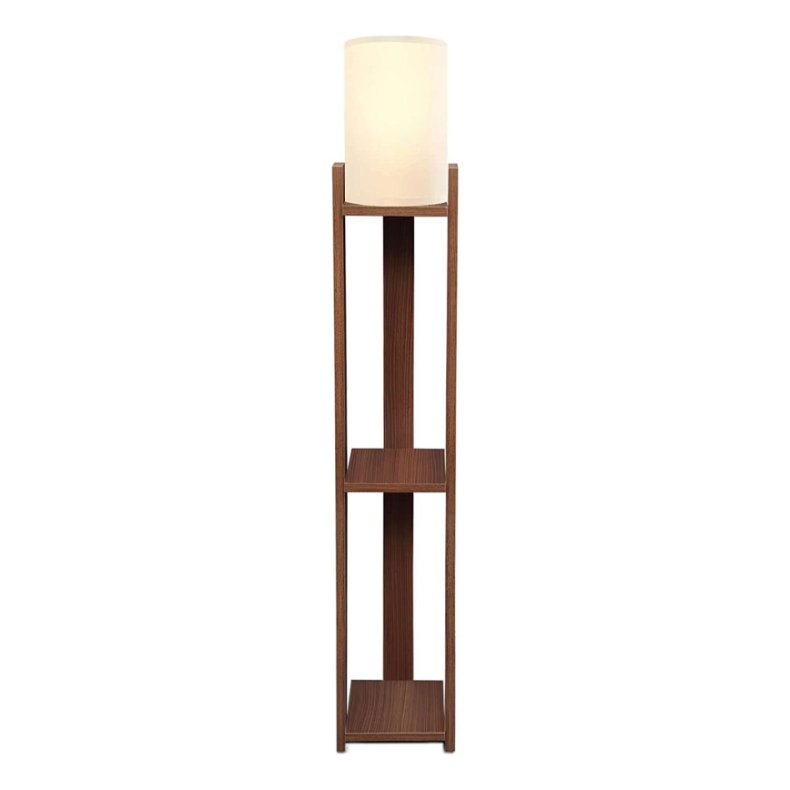 Candeeiro de pé AYD 1xE27/40W/230V castanho/creme