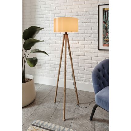 Candeeiro de pé AYD 1xE27/40W/230V castanho