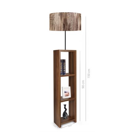 Candeeiro de pé AYD 1xE27/40W/230V castanho