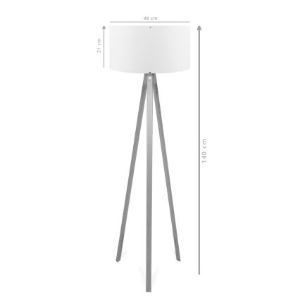 Candeeiro de pé AYD 1xE27/40W/230V castanho