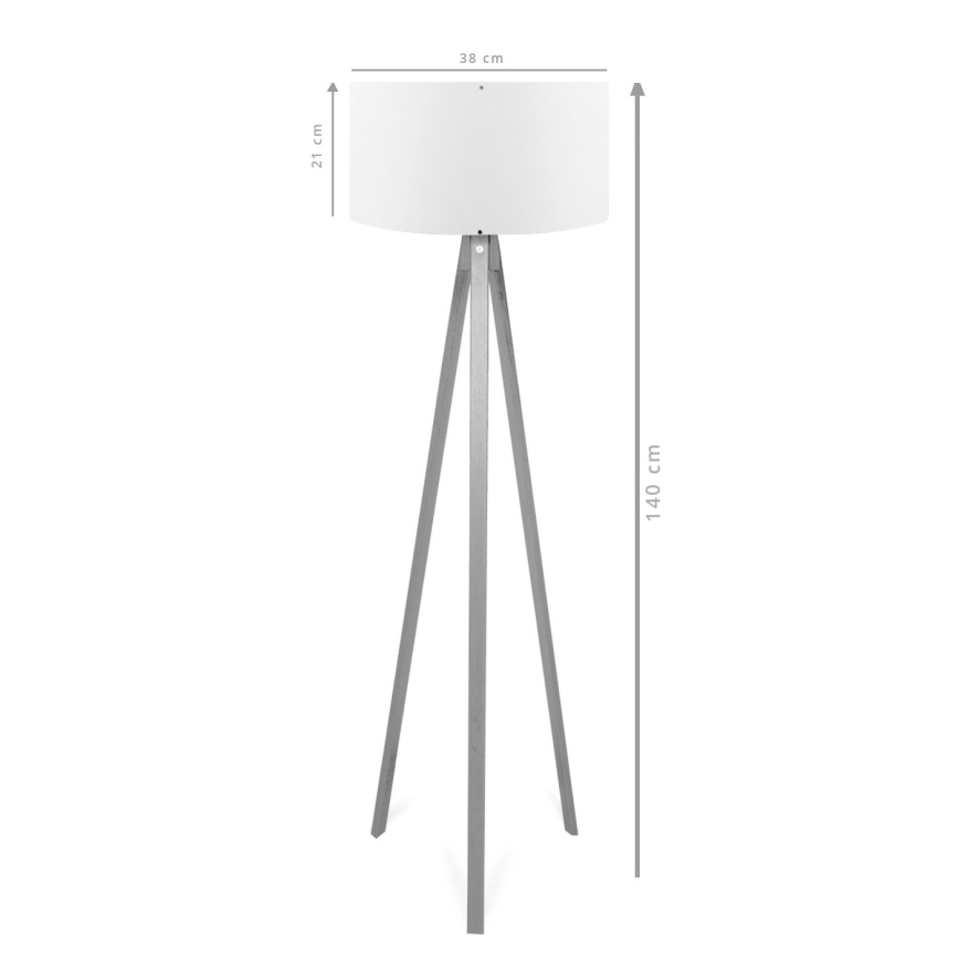 Candeeiro de pé AYD 1xE27/40W/230V castanho