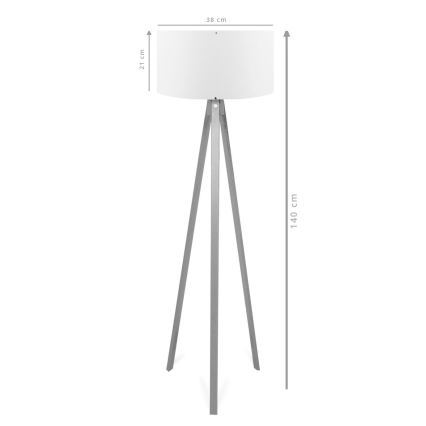 Candeeiro de pé AYD 1xE27/40W/230V castanho