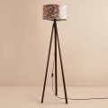 Candeeiro de pé AYD 1xE27/40W/230V castanho/multicolorido