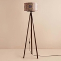 Candeeiro de pé AYD 1xE27/40W/230V castanho/multicolorido