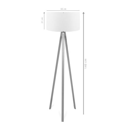 Candeeiro de pé AYD 1xE27/40W/230V castanho/vermelho