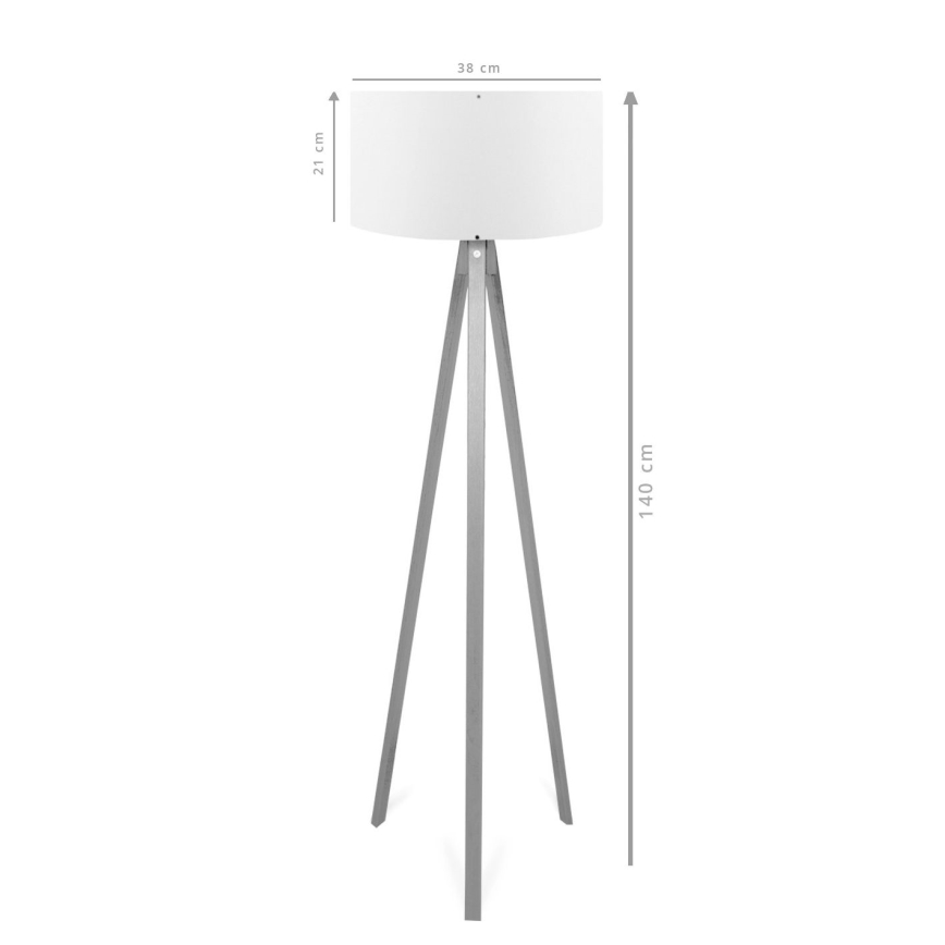 Candeeiro de pé AYD 1xE27/40W/230V castanho/vermelho