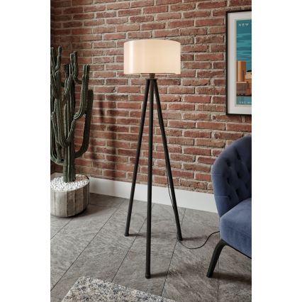 Candeeiro de pé AYD 1xE27/40W/230V preto/branco