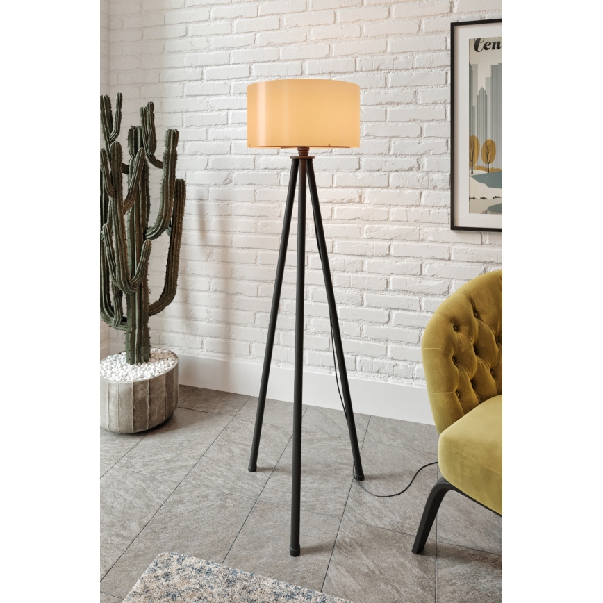 Candeeiro de pé AYD 1xE27/40W/230V preto/castanho