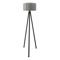 Candeeiro de pé AYD 1xE27/40W/230V preto/cinzento