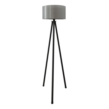 Candeeiro de pé AYD 1xE27/40W/230V preto/cinzento