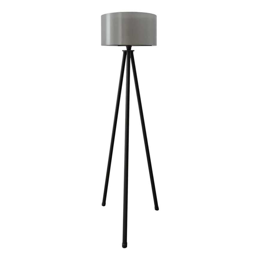 Candeeiro de pé AYD 1xE27/40W/230V preto/cinzento
