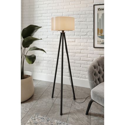 Candeeiro de pé AYD 1xE27/40W/230V preto/cinzento