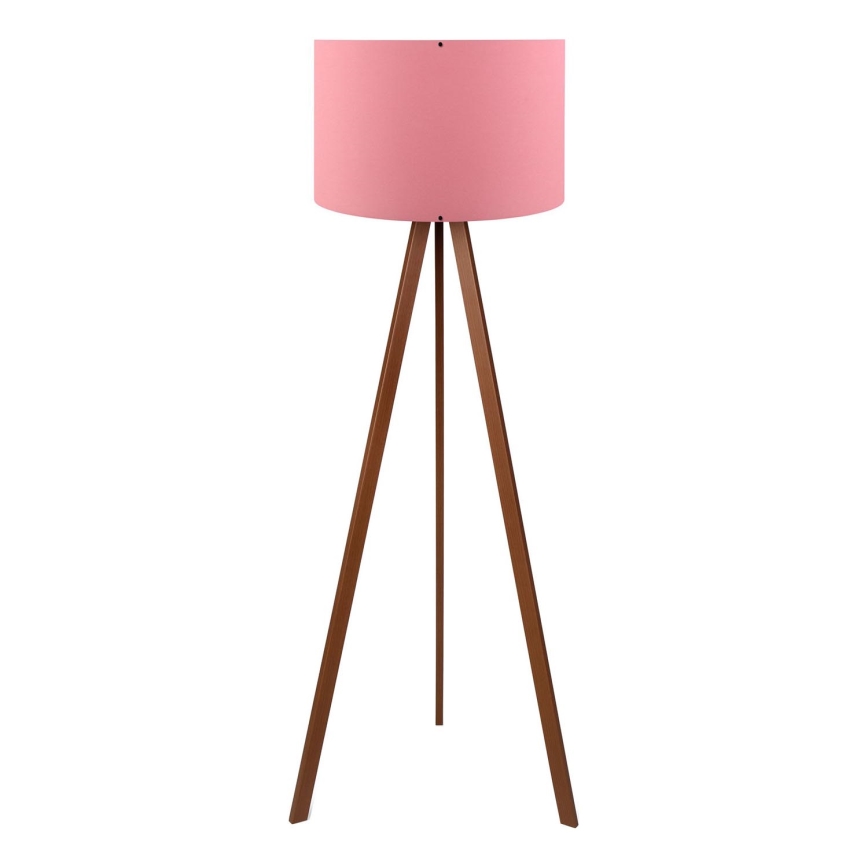 Candeeiro de pé AYD 1xE27/40W/230V rosa/castanho