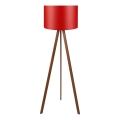 Candeeiro de pé AYD 1xE27/40W/230V vermelho/castanho