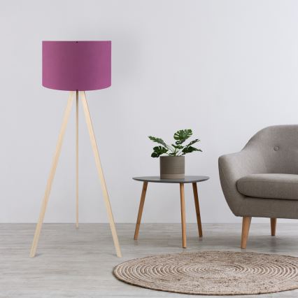 Candeeiro de pé AYD 1xE27/40W/230V violeta/bege