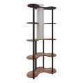 Candeeiro de pé com prateleiras 1xE27/40W/230V 150 cm preto/castanho