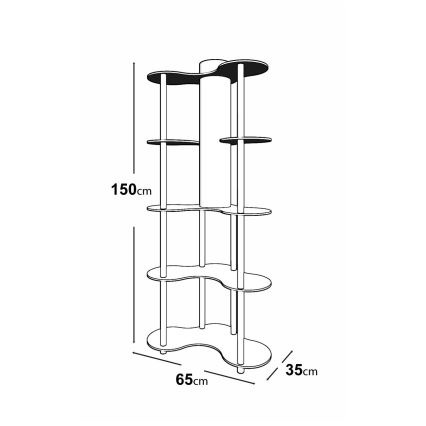 Candeeiro de pé com prateleiras 1xE27/40W/230V 150 cm preto/castanho