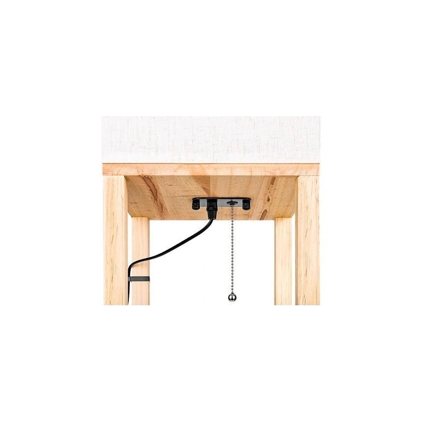 Candeeiro de pé com prateleiras 1xE27/60W/230V branco/castanho