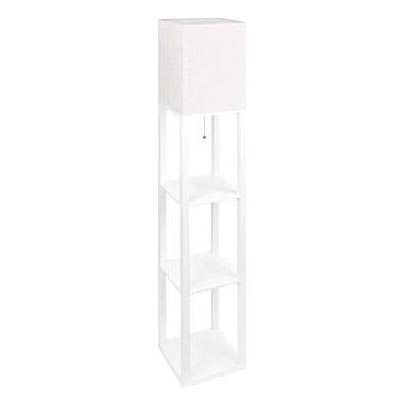 Candeeiro de pé com prateleiras 1xE27/60W/230V branco
