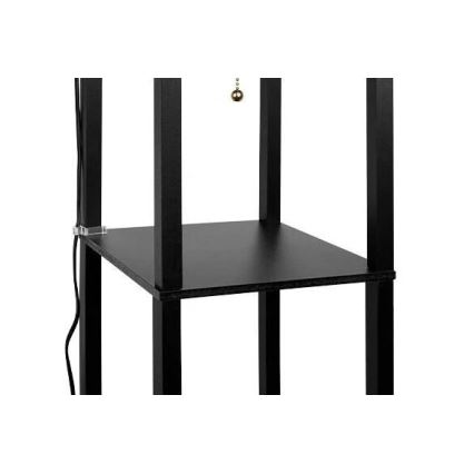 Candeeiro de pé com prateleiras 1xE27/60W/230V preto/branco