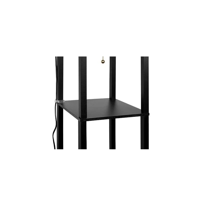 Candeeiro de pé com prateleiras 1xE27/60W/230V preto/branco