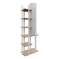 Candeeiro de pé com prateleiras MODA DOR 1xE27/40W/230V branco/castanho