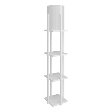 Candeeiro de pé com prateleiras NORA 1xE27/40W/230V branco