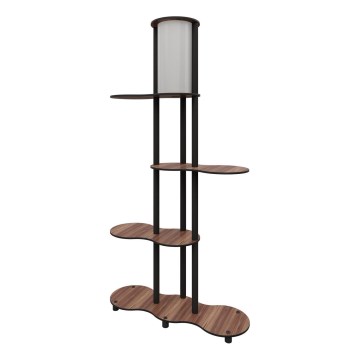 Candeeiro de pé com prateleiras NOTO 1xE27/40W/230V castanho/preto
