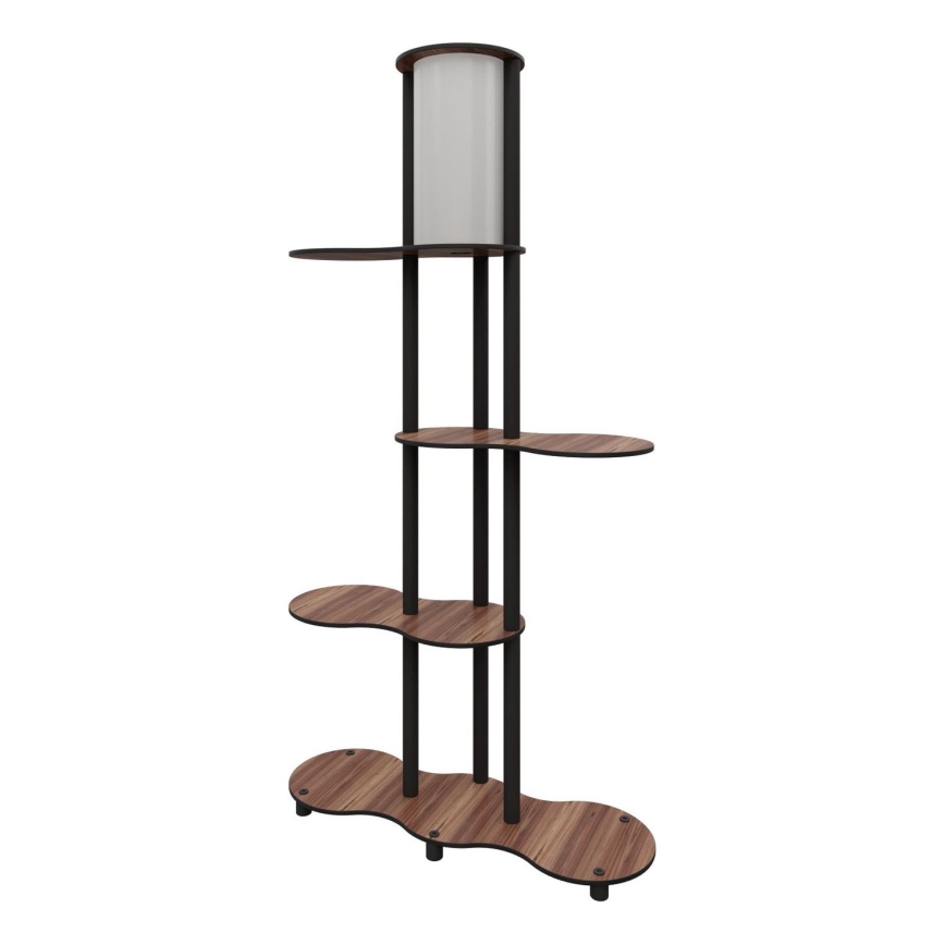 Candeeiro de pé com prateleiras NOTO 1xE27/40W/230V castanho/preto