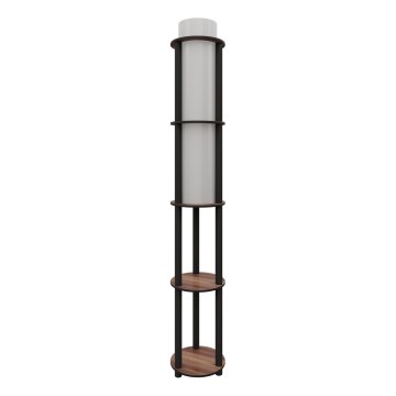 Candeeiro de pé com prateleiras NOTO 1xE27/40W/230V castanho/preto