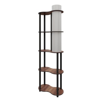 Candeeiro de pé com prateleiras NOTO 1xE27/40W/230V castanho/preto